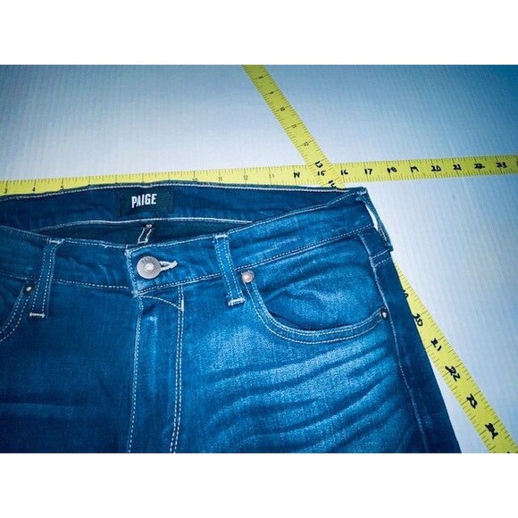 Men's PAIGE Federal Denim Jeans Blue Straight Leg Stretch Size 32 Fits 33x31 - Picture 6 of 16